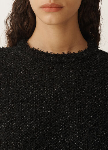 Fabiana Filippi Tweed-effect T-shirt, black BLACK MAD265F123L1670000