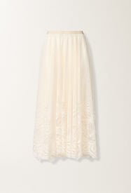 Fabiana Filippi Gonna ruota in pizzo, burro BURRO GND276F850M2170000