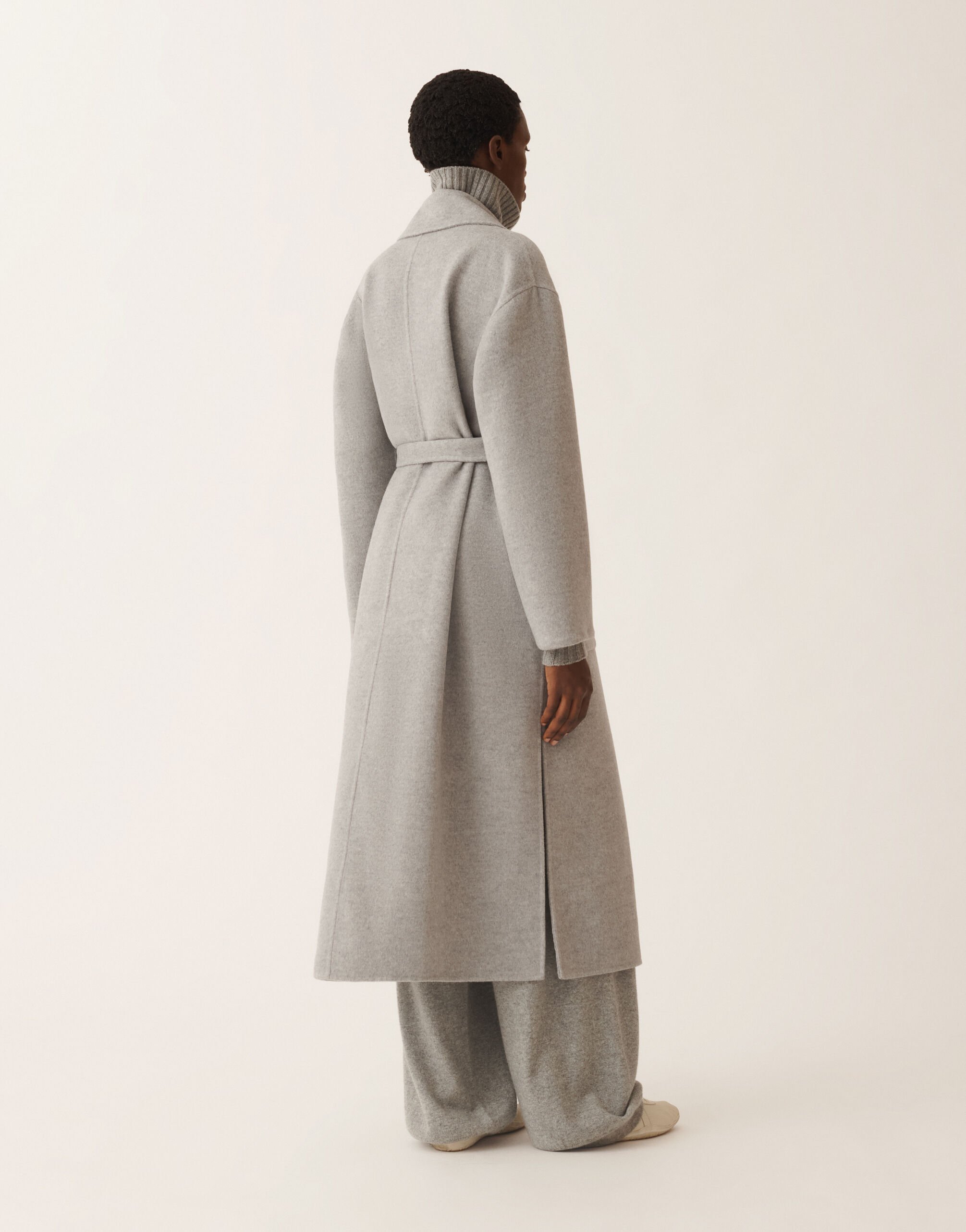 Fabiana Filippi Double-faced wool and cashmere coat, rock Grey CTD225F680L6390000