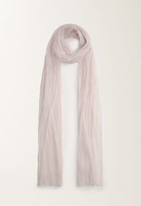 Fabiana Filippi Pleated tulle maxi scarf, mauve SAND SAD265A803L2740000