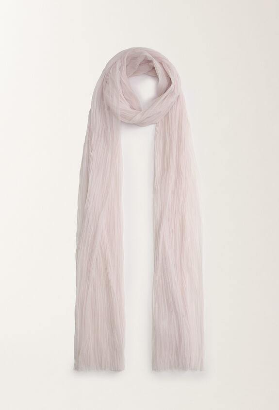 Fabiana Filippi Pleated tulle maxi scarf, mauve LAVENDER SAD275A023L3860000