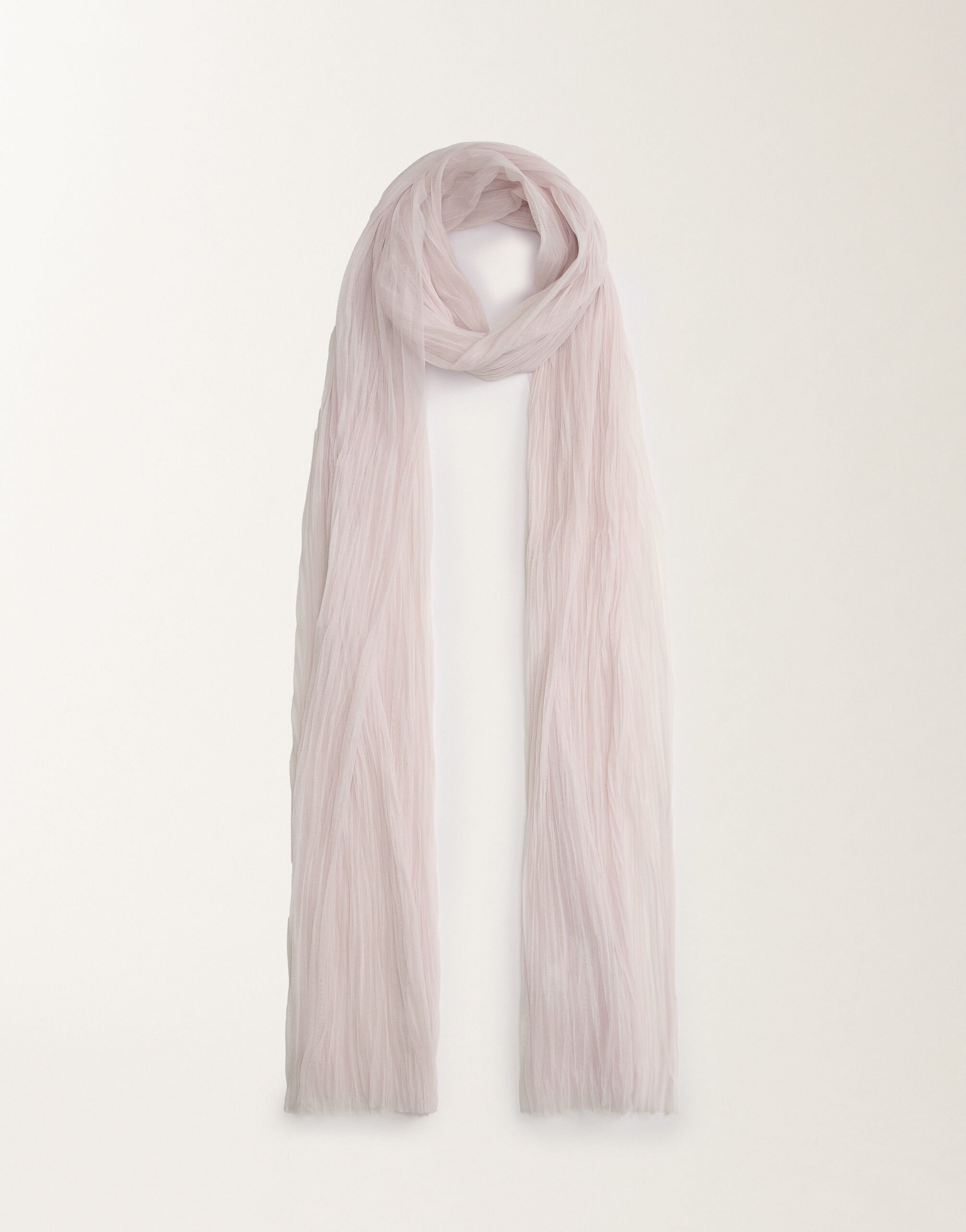 Fabiana Filippi Pleated tulle maxi scarf, mauve LAVENDER SAD275A023L3860000
