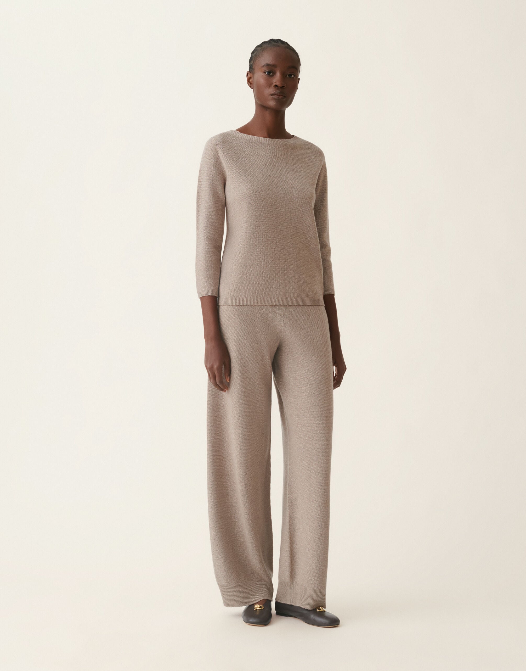 Pullover aus Platinum mit Lurex, mocha Fabiana Filippi Pullover aus Platinum mit Lurex, mocha Mocha MAD216F398M3330000