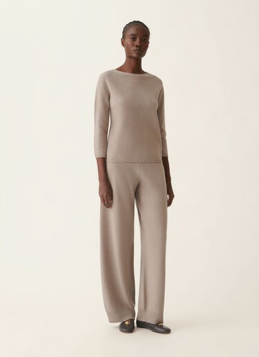 Pullover aus Platinum mit Lurex, mocha Fabiana Filippi Pullover aus Platinum mit Lurex, mocha Mocha MAD216F398M3330000