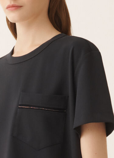 Fabiana Filippi Night blue jersey T-shirt Night Blue JED266F155L7720000