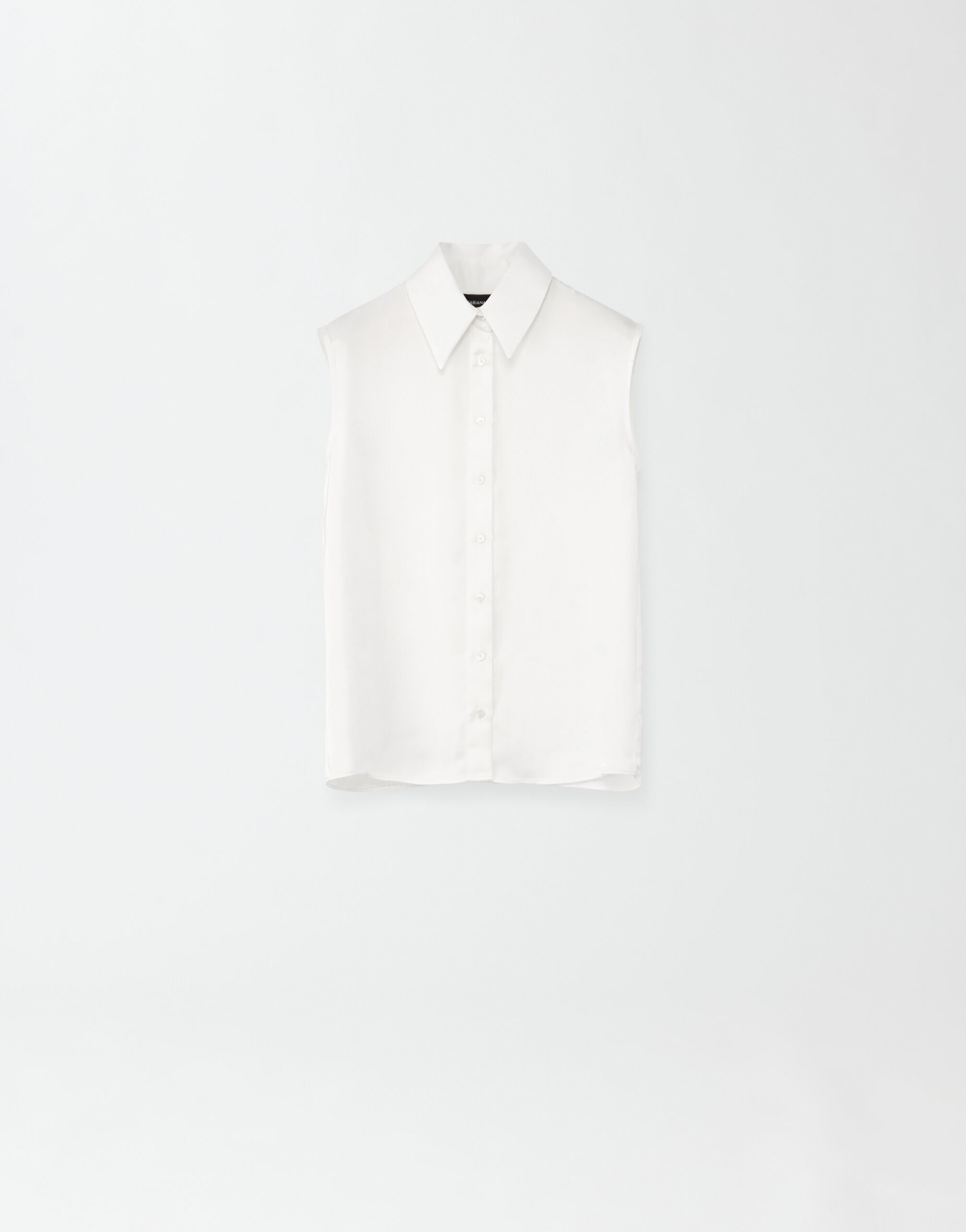 Fabiana Filippi Camisa de raso de viscosa, blanco CAD274F621H4790000
