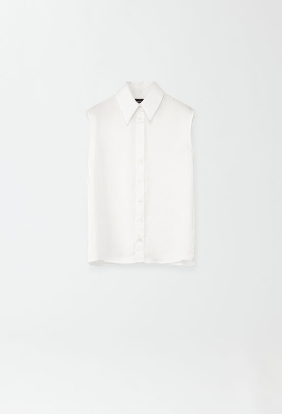 Fabiana Filippi Camisa de raso de viscosa, blanco BLANCO CAD274F621D6230000