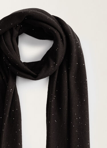 Fabiana Filippi Wool scarf with sequins, black BLACK SAD215A873L5570000