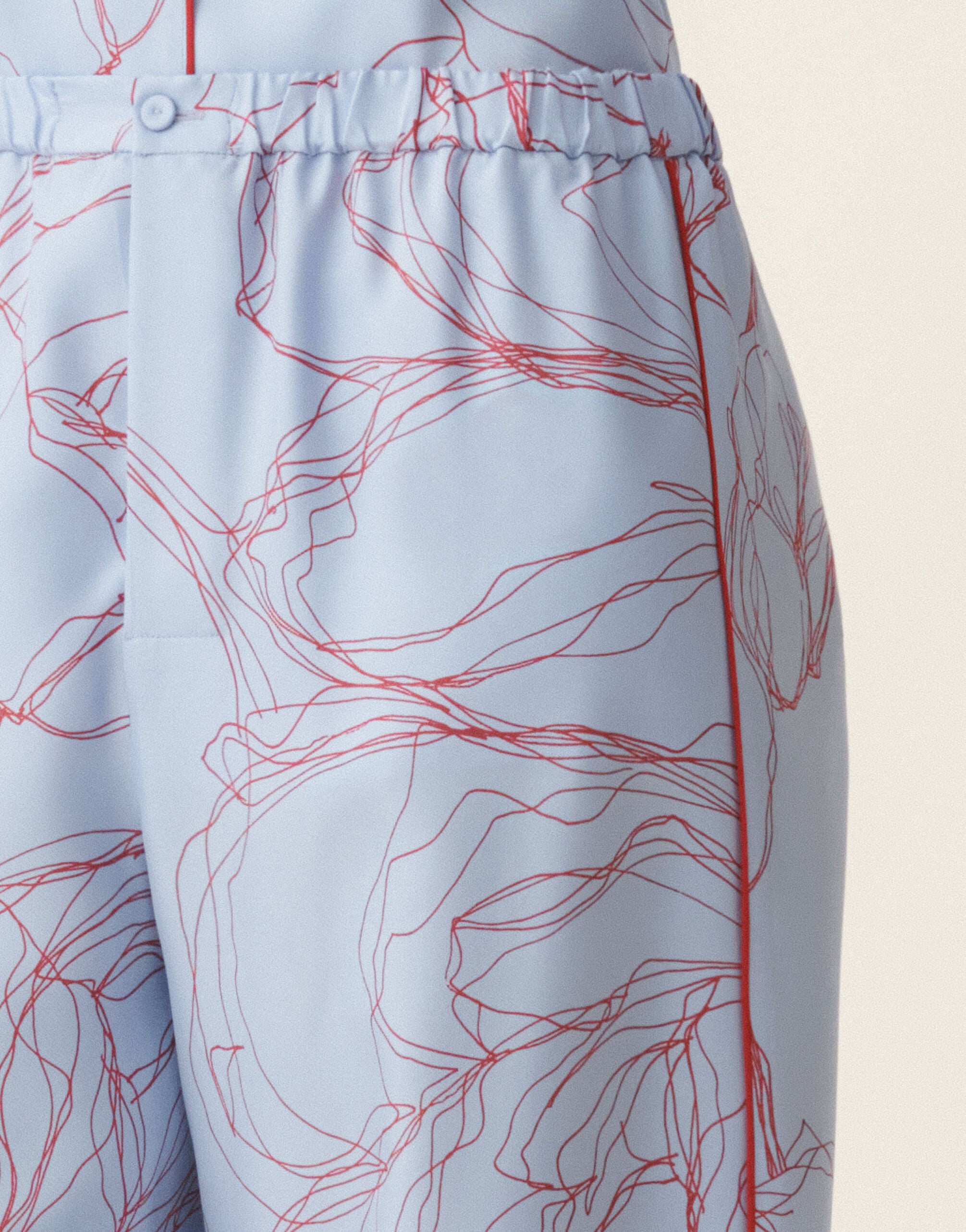 Fabiana Filippi Silk twill trousers, light blue Light blue PAD216F315M3030000