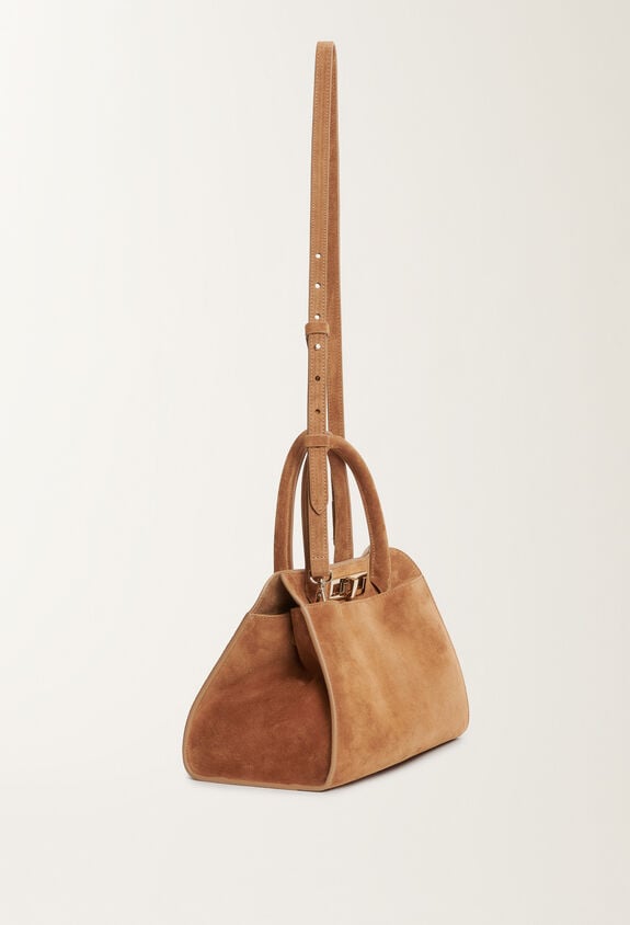 Fabiana Filippi Medium suede handbag, wicker BROWN BGD215A852L8070000
