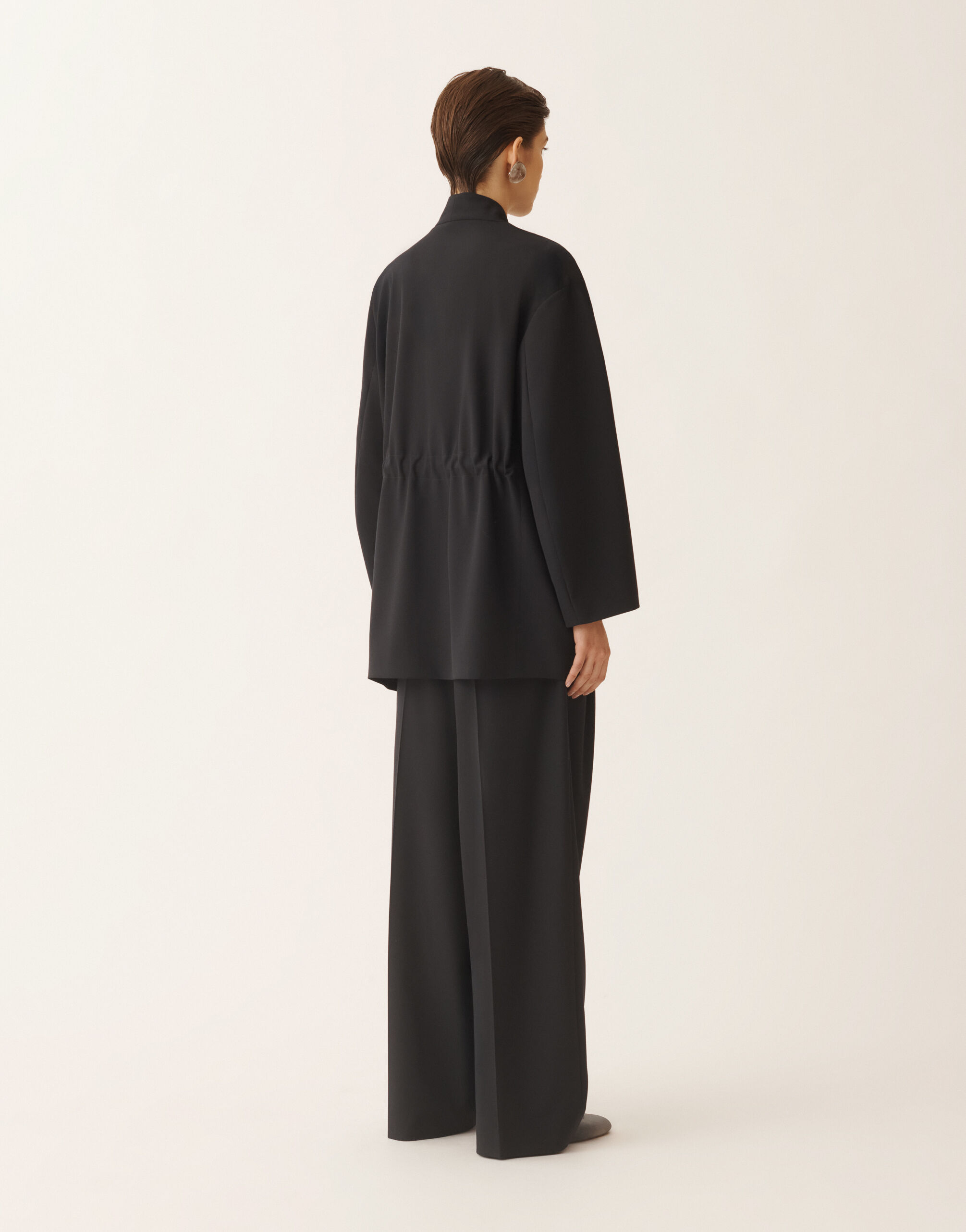 Midnight blue techno-tailored jacket for Women | Fabiana Filippi®