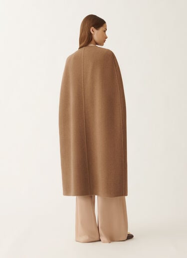 Fabiana Filippi Cape in soft double chevron, camel and ebony Brown CTD225F675D9230000