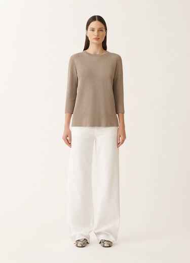 Fabiana Filippi Organic cotton and lurex sweater, clay CLAY MAD275F494L4520000