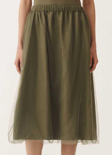 Fabiana Filippi Jupe en lin et viscose, gazon VERT GND275F848L3540000