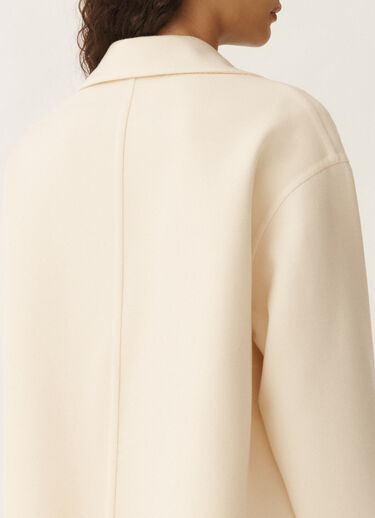 Fabiana Filippi Jacke aus Double-Gewebe aus Wolle, vanillefarben WEISS CTD265F225D8040000