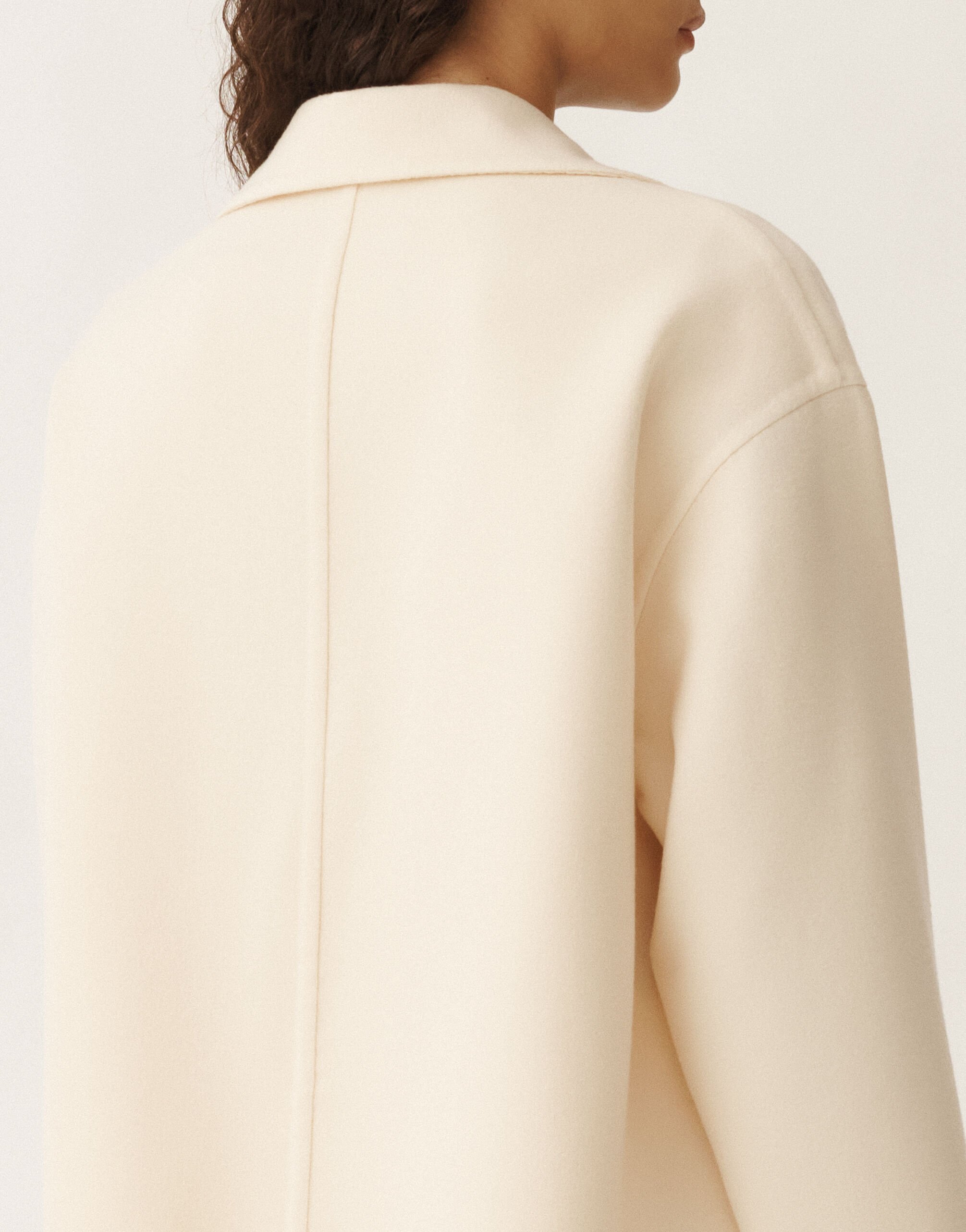 Fabiana Filippi Jacke aus Double-Gewebe aus Wolle, vanillefarben WEISS CTD265F225D8040000