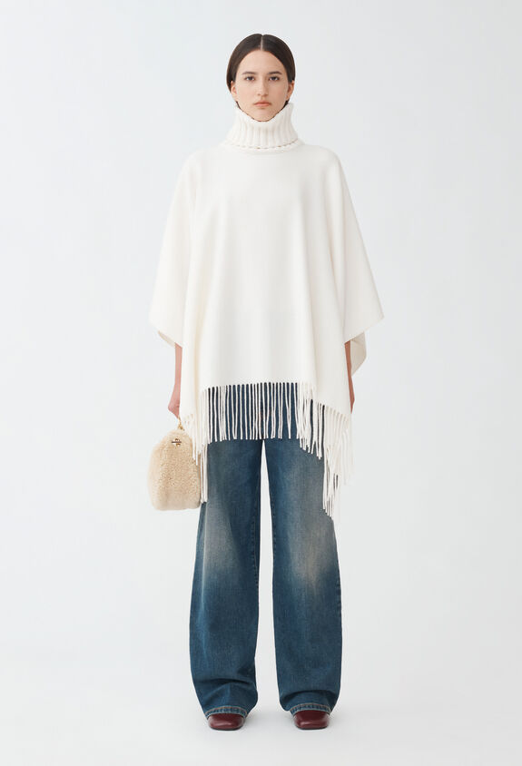 Fabiana Filippi Platinum cape, raffia WHITE SAD214A802I1070000