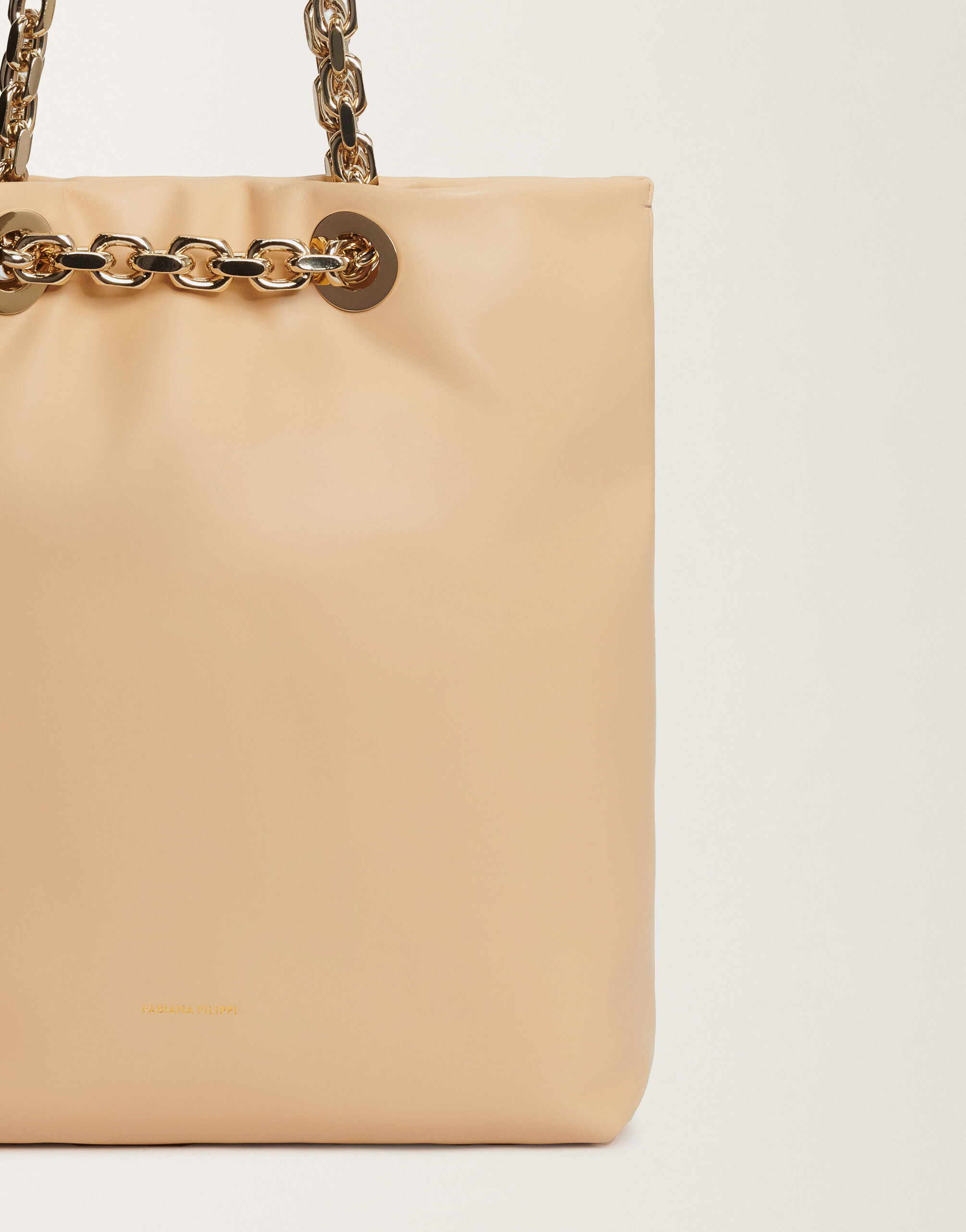 Fabiana Filippi Nappa leather eyelet shopper, rope BEIGE BGD215A900L8020000