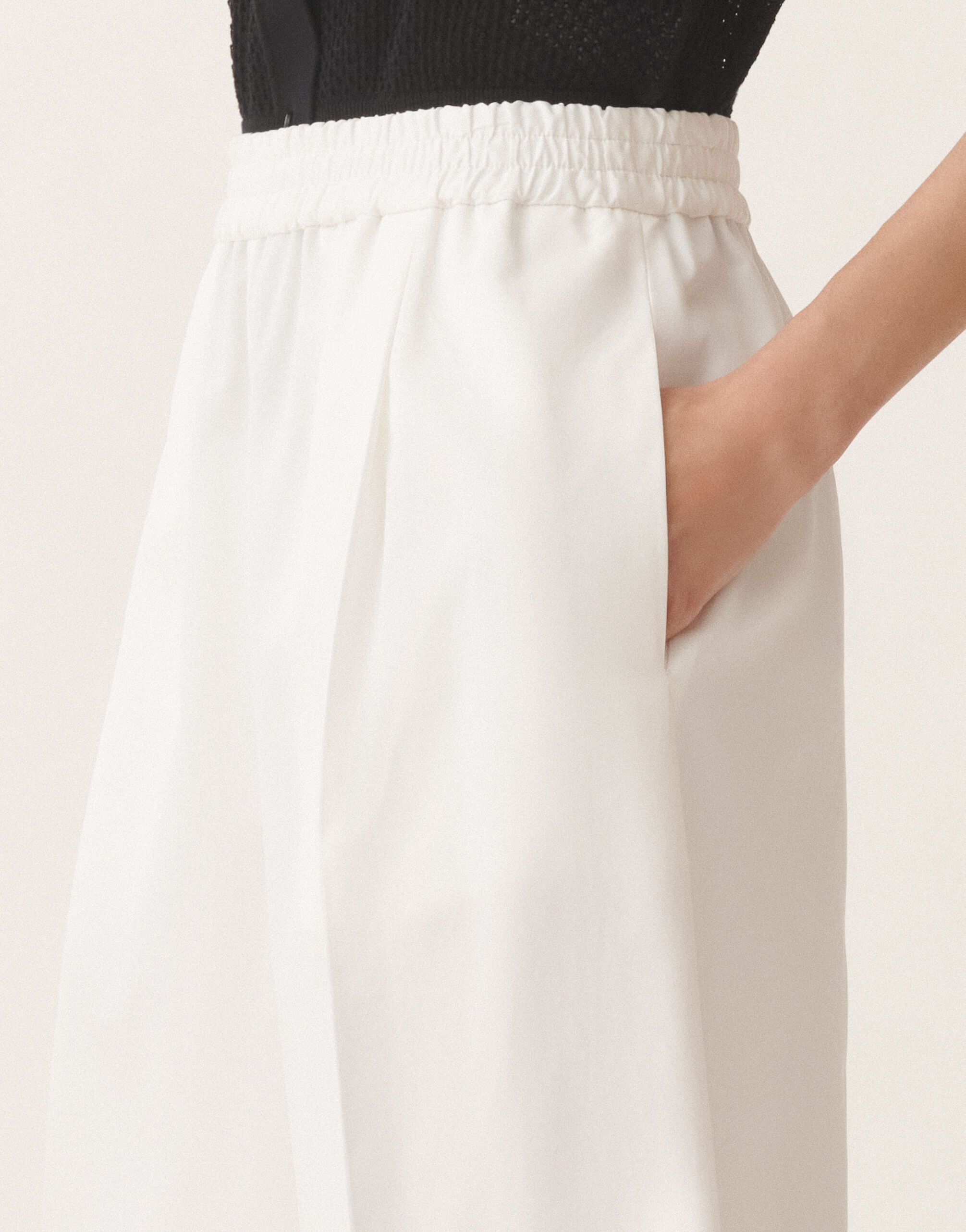 Fabiana Filippi Poplin trousers, optical white WHITE PAD275F386D6140000