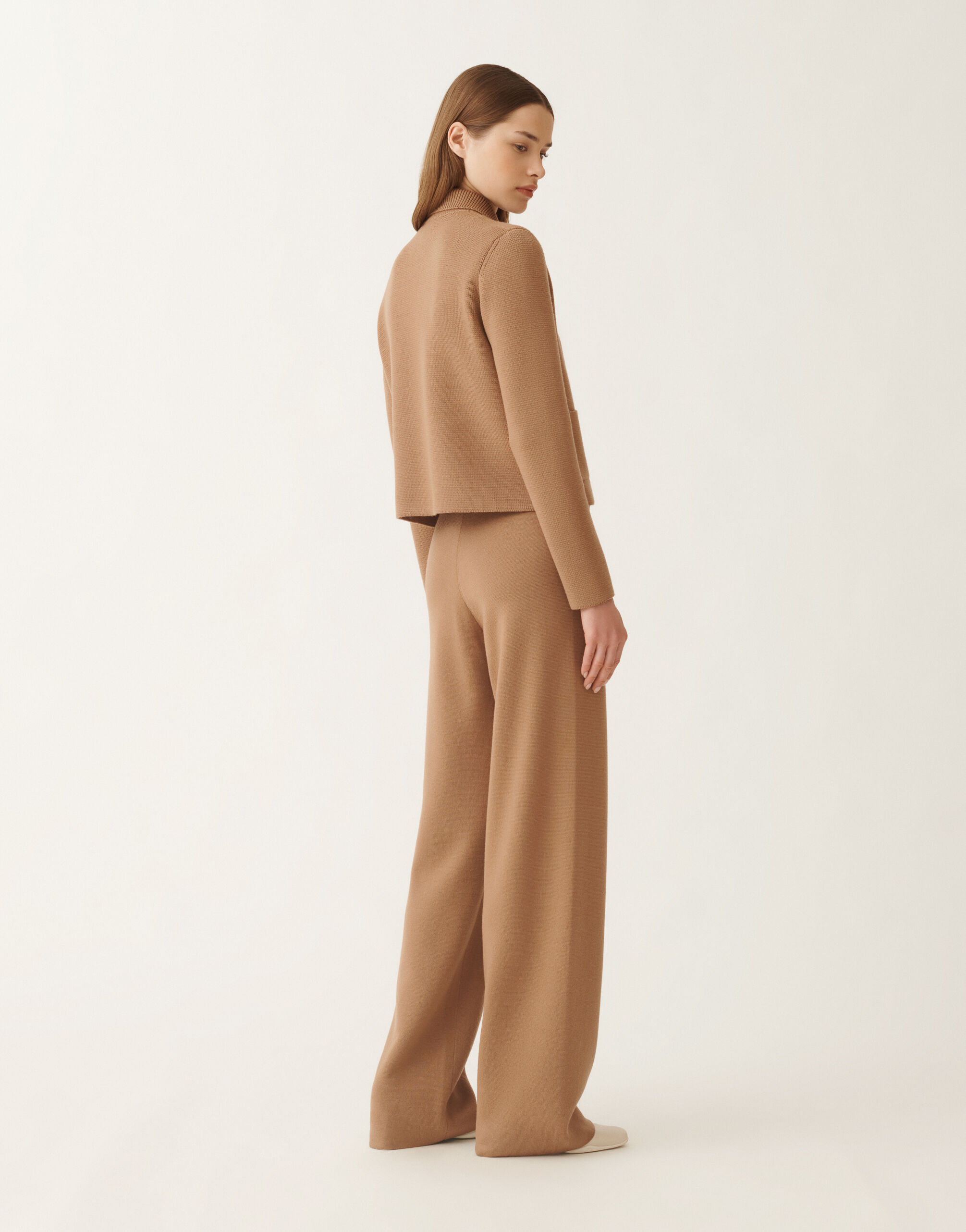 Merino wool jacket, wicker for Women | Fabiana Filippi®