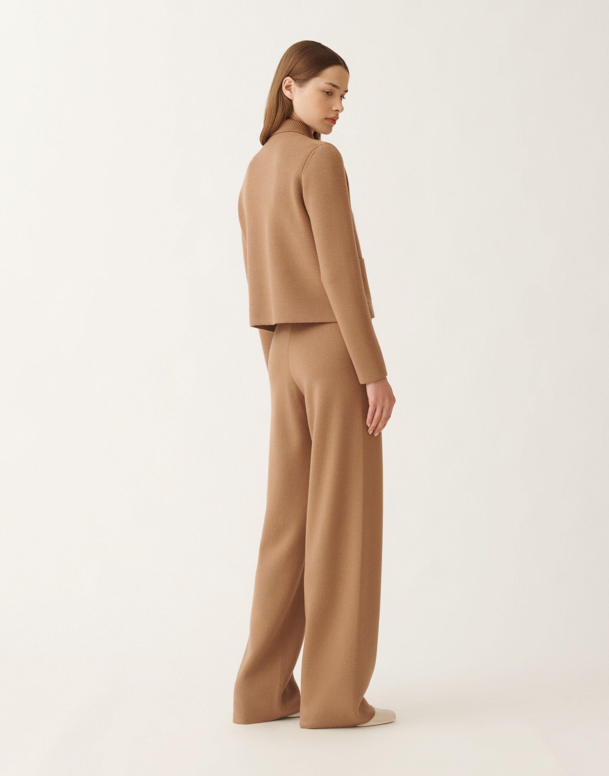 Fabiana Filippi Veste en laine mérinos, osier BRUN GCD215F194D4620000