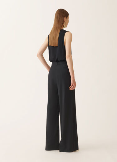 Fabiana Filippi Spoleto trousers in bi-stretch fresco wool, midnight blue Blue PAD225F307L6710000