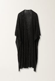 Fabiana Filippi Mohair open cape, black BLACK SAD265A811D8170000