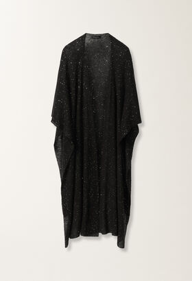Fabiana Filippi SEQUIN SOFT MOHAIR OPEN CAPE SAND SAD265A803L2740000