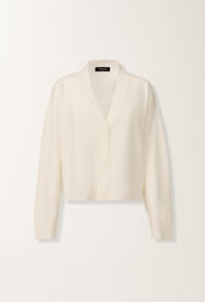 Fabiana Filippi Cardigan en Platinum, raphia BLANC MAD215F024L5170000