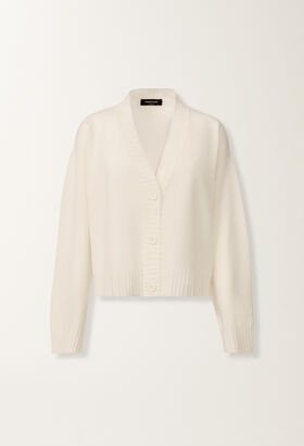 Fabiana Filippi Platinum cardigan, raffia WHITE MAD215F024L5170000