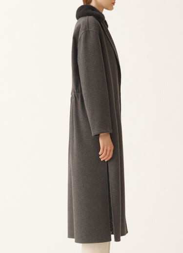 Fabiana Filippi Double-faced cashmere coat, slate Grey CTD225F673L6350000