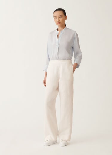 Fabiana Filippi Linen and viscose trousers, light sand BUTTER WHITE PADC02F400H5480000