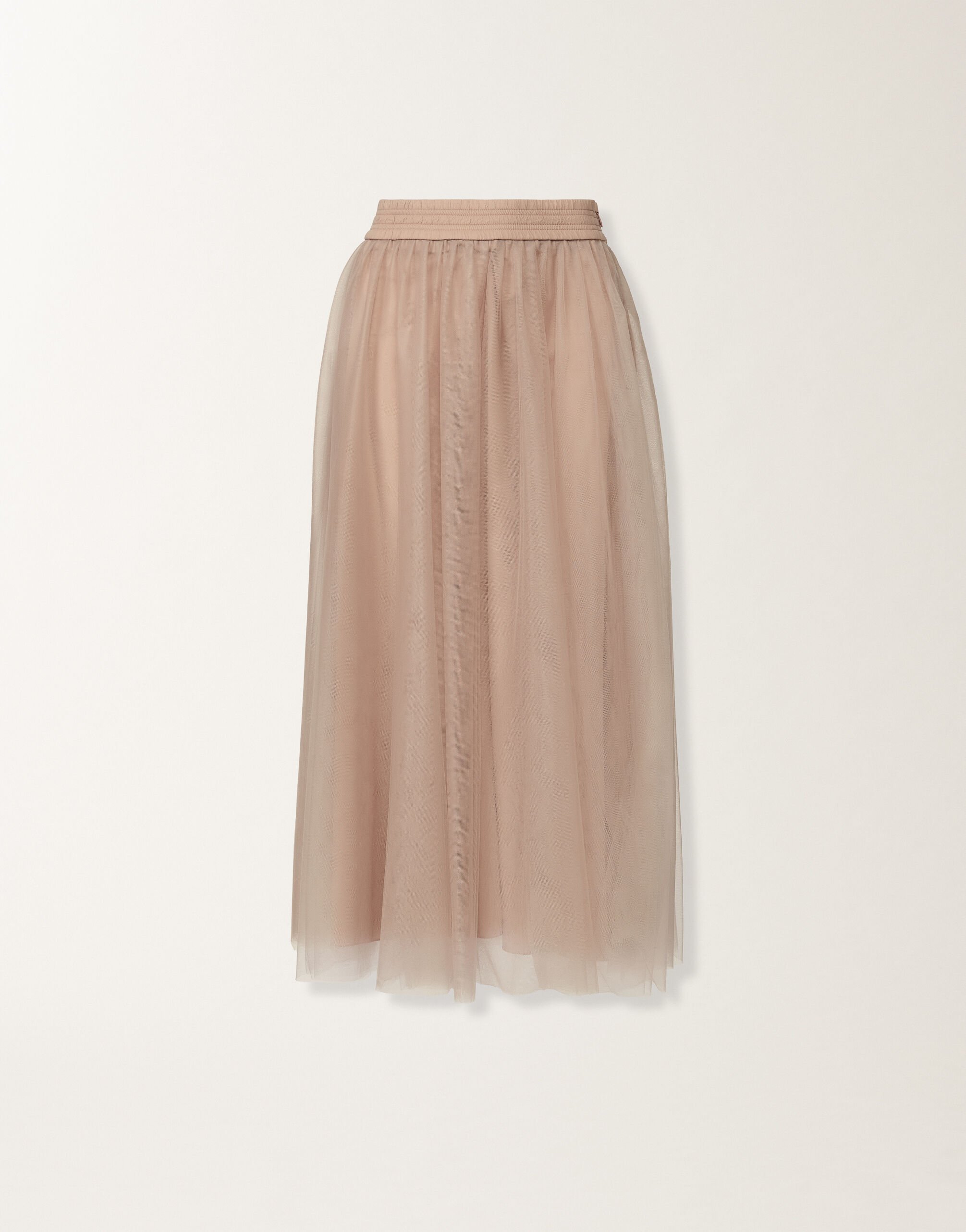 Fabiana Filippi Gonna midi in tulle, rosa fumo ROSA GND215F367L5390000