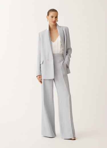 Fabiana Filippi Linen and viscose trousers, mauve LAVENDER PAD275F307D5440000