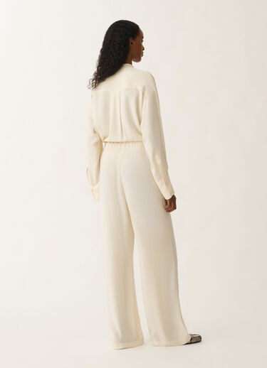 Fabiana Filippi Trevi longer envers satin trousers, vanilla WHITE PAD265F456L2880000
