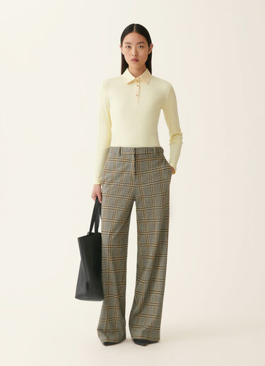 Ribbed cotton jersey long-sleeved T-shirt, vanilla yellow Fabiana Filippi Ribbed cotton jersey long-sleeved T-shirt, vanilla yellow Vanilla yellow JED226F552M4560000