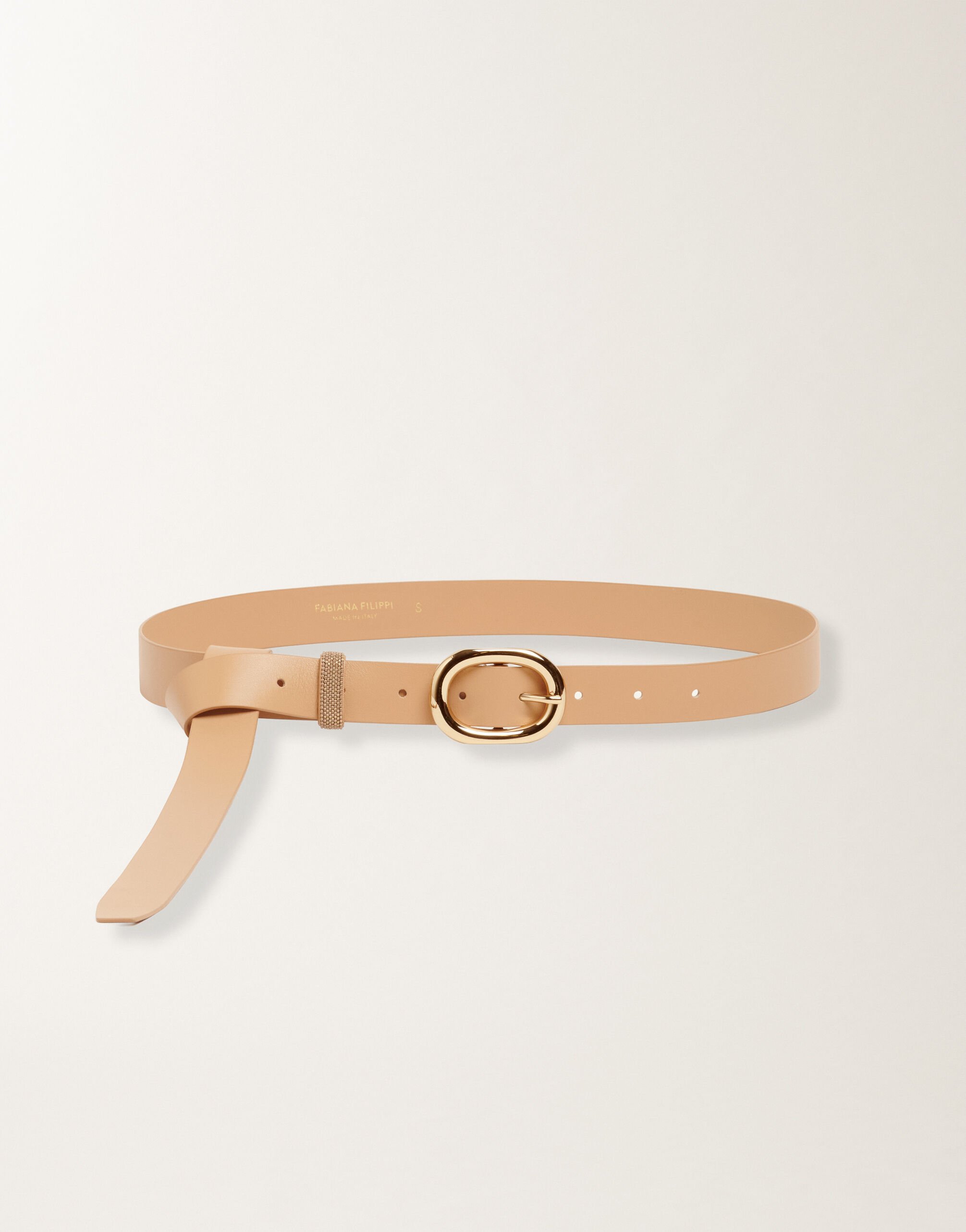 Fabiana Filippi Nappa leather belt, maple ACER AAD276A863M0710000