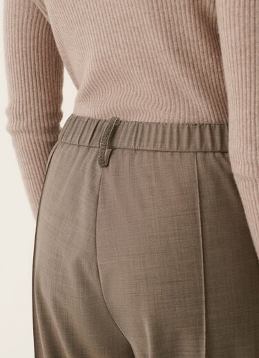 Fabiana Filippi Bistretch cool wool jogging trousers, falcon Falcon PAD216F322M2760000