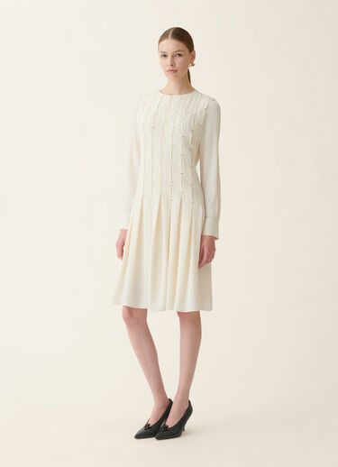 Fabiana Filippi Robe en crêpe de chine, beurre Beurre ABD216F150M2960000