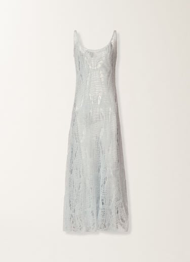 Fabiana Filippi Long tank dress in mohair, aqua Blue ABD266F163D9360000