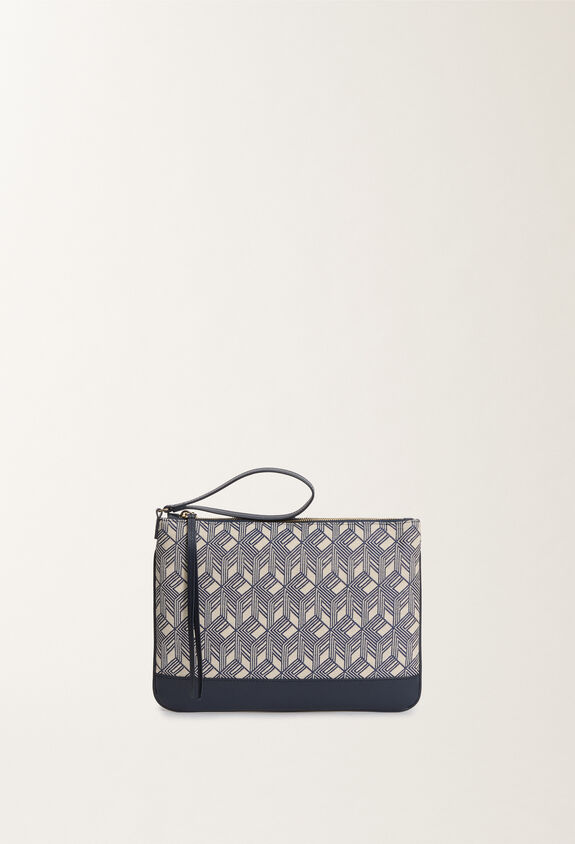 Fabiana Filippi Jacquard pouch, blue BLUE AAD275A035L4070000