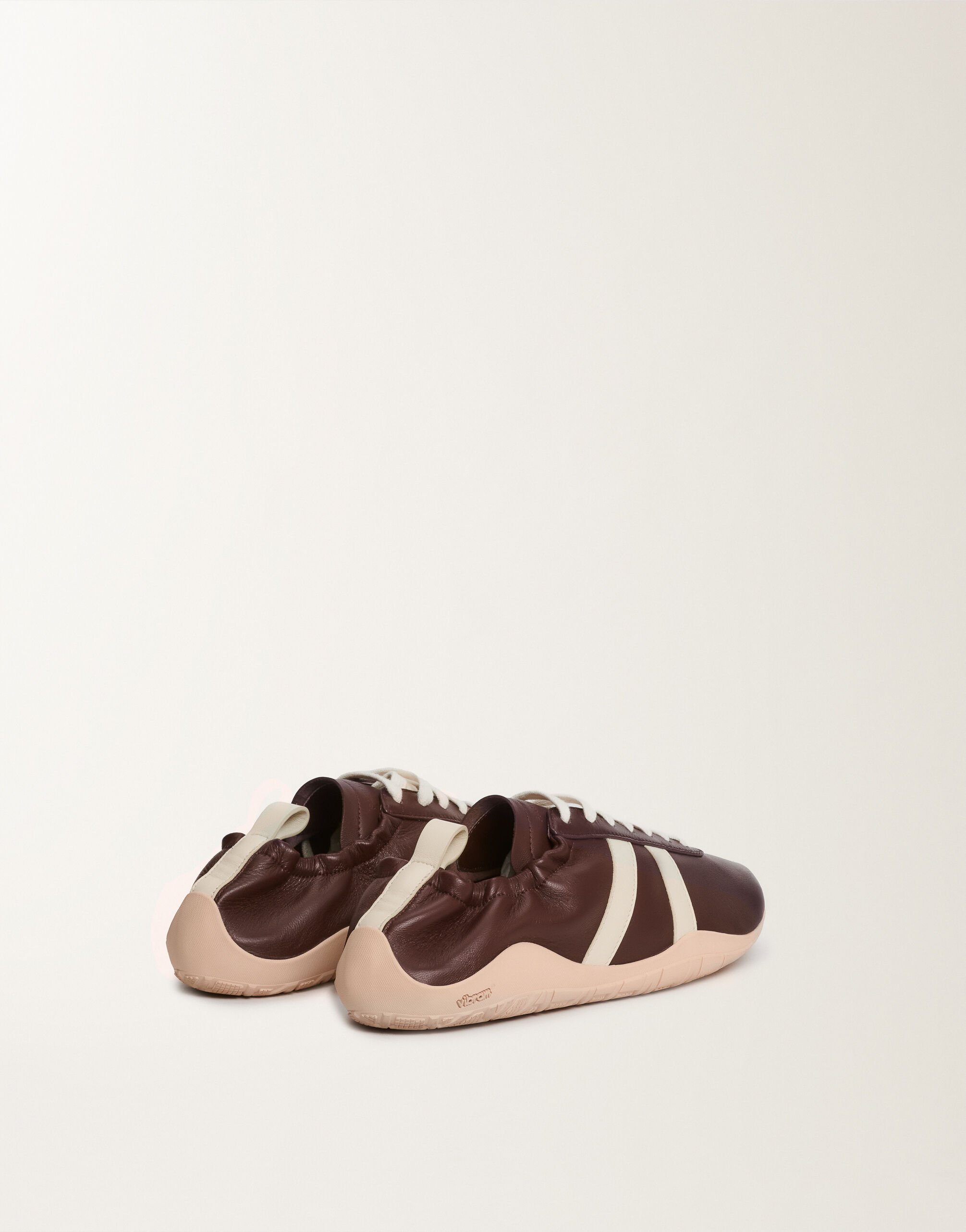 Fabiana Filippi Vintage-Sneaker aus Nappaleder, Ebenholz Weiß ASD215A825L8160000