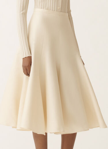 Fabiana Filippi Cotton and silk mikado skirt, vanilla VANILLA GND275F840D7870000
