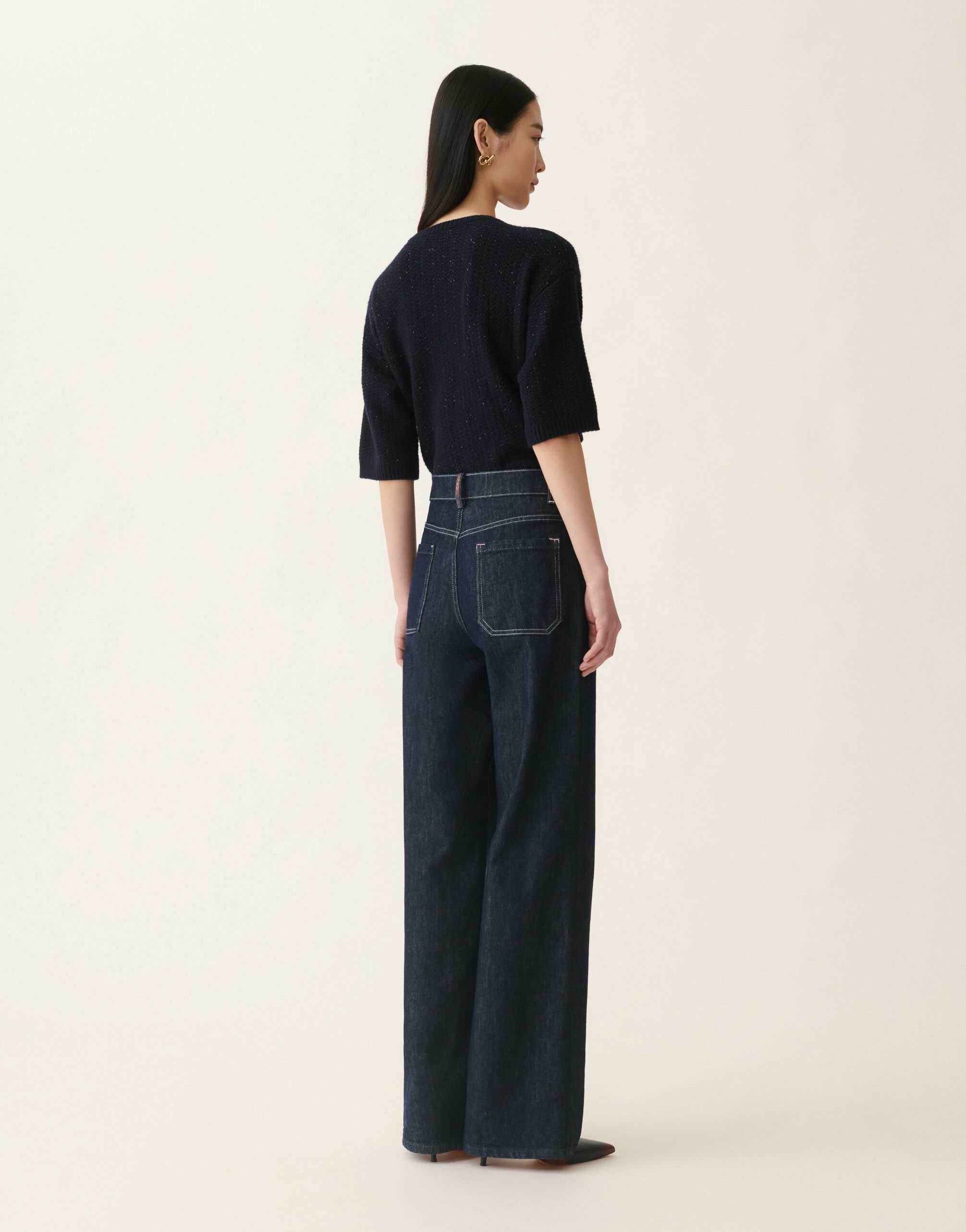 Fabiana Filippi Pantalon denim barrel, bleu adouci Bleu adouci PAD216F347M2770000