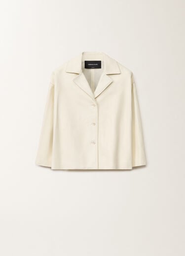 Fabiana Filippi Veste en cuir nappa épais, beurre BLANC PLD265F232L2890000
