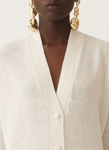 Fabiana Filippi Pull en cachemire, raphia BLANC MAD215F014N9000000