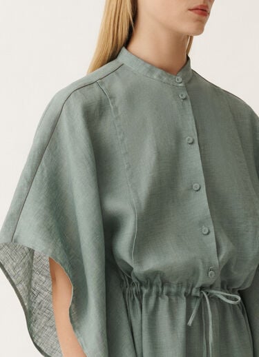 Fabiana Filippi Caftan en toile de lin, bleu pétrole TURQUOISE ABD275F538L3770000