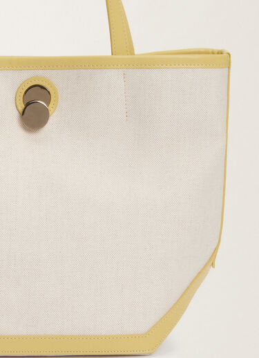 Fabiana Filippi Eclissi canvas and leather medium tote bag, cedar YELLOW BGD265A907L2150000