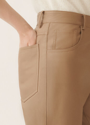 Fabiana Filippi Hose aus Nappaleder, Weide Braun PLD215F274D8960000