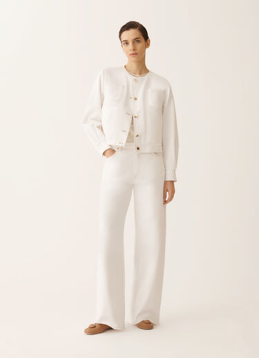 Fabiana Filippi Pantalone in denim, bianco WHITE PAD276F342M1380000